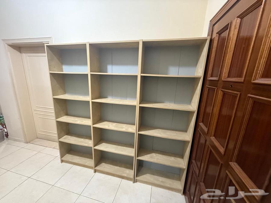 مكتبة بيضاء عدد 3 - ايكيا IKEA - White Bookcase64494785676547110