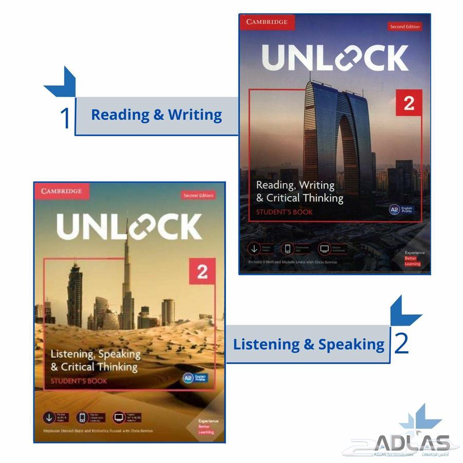 للبيع كتب unlock 2 3 جامعة الملك عبدالعزيز64486593085825111