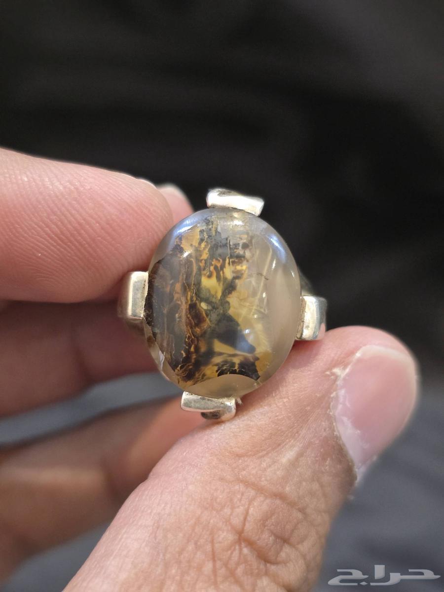Yemeni agate ring with clear and distinct image, no flashlight required64493245796867112