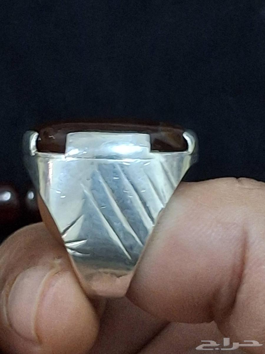 خاتم عقيق فضة وسبحة بفوتران تركي64490890215427114