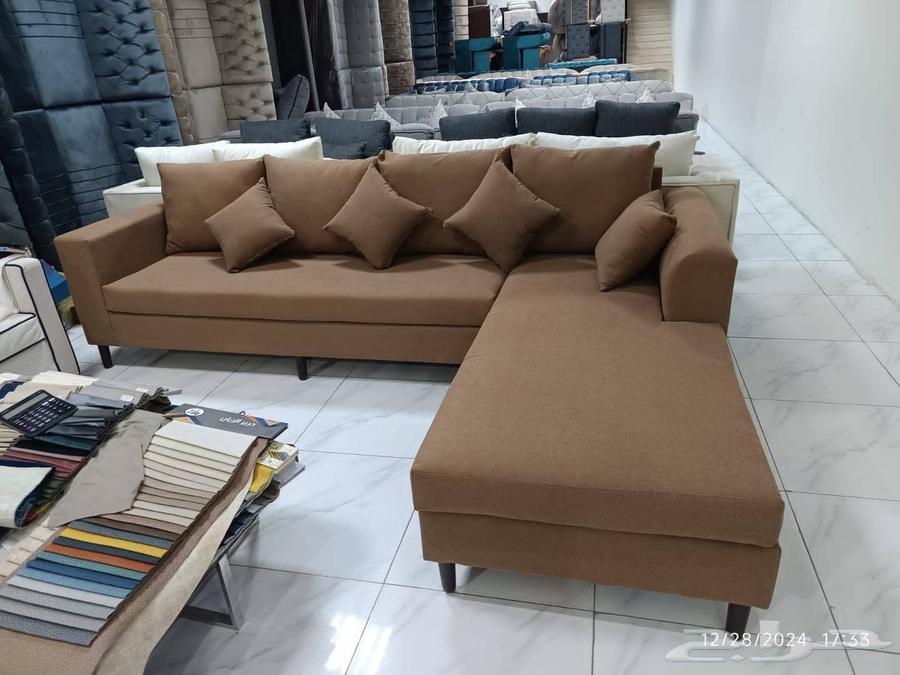 كنب جديد جاهز حرف ال و7نفر شامل التوصيل64491320094979112