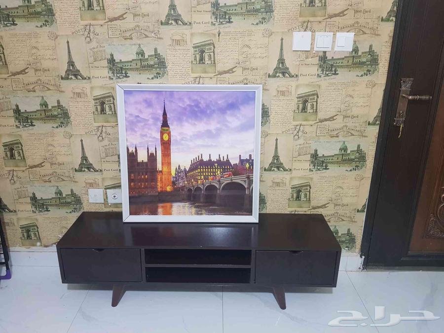 طاولة تلفاز واشجار صناعية64493906512387113