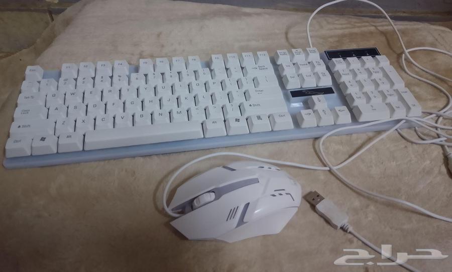 كيبورد وماوس جديده فيها تشغيل اضواء مستخدمه مرتين بس64489669335810110