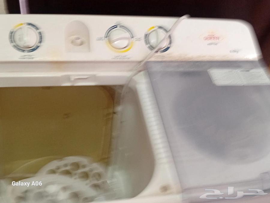 غسالة ملابس حوضين 9 كيلو فيه صوت للبيع64490811334914112