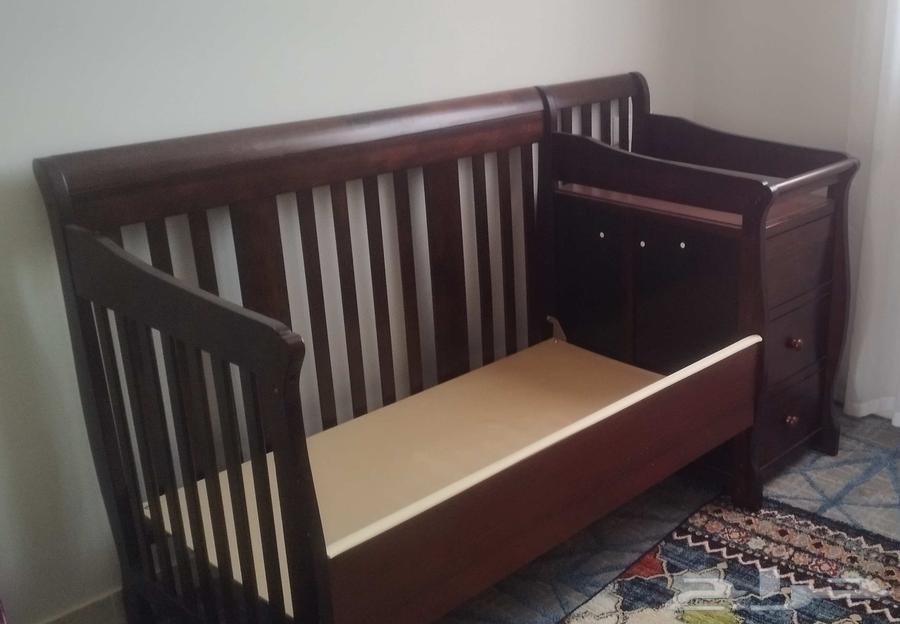 سرير اطفال خشب مع رفوف وادراج64489834252801110