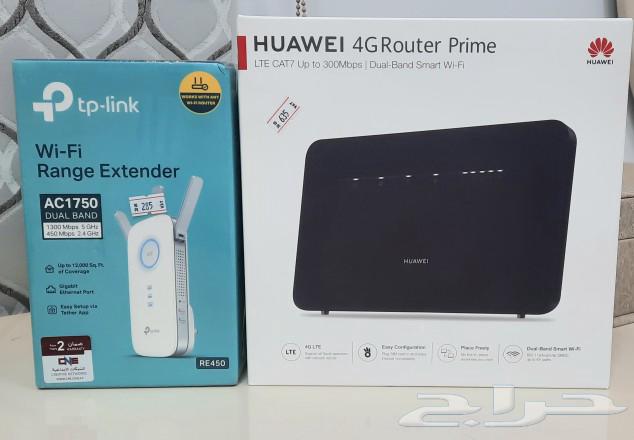 جهاز راوتر نوع هواوي جديد 4G مع جهاز توزيع النت نوع tp-lin64489628121345110