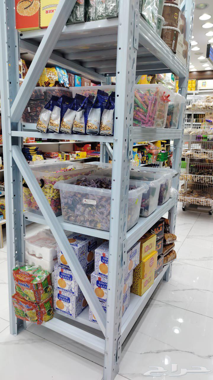 يوجد رفوف بقالة صيدليه ومستودعات تخزين جديد وبسعر مناسب64487278216321113