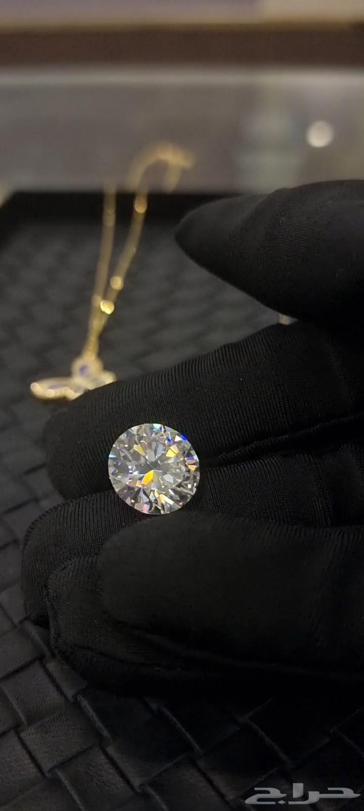 حجر ماسي المظهر 12 قيراط مع شهادة GRA64489600752641113