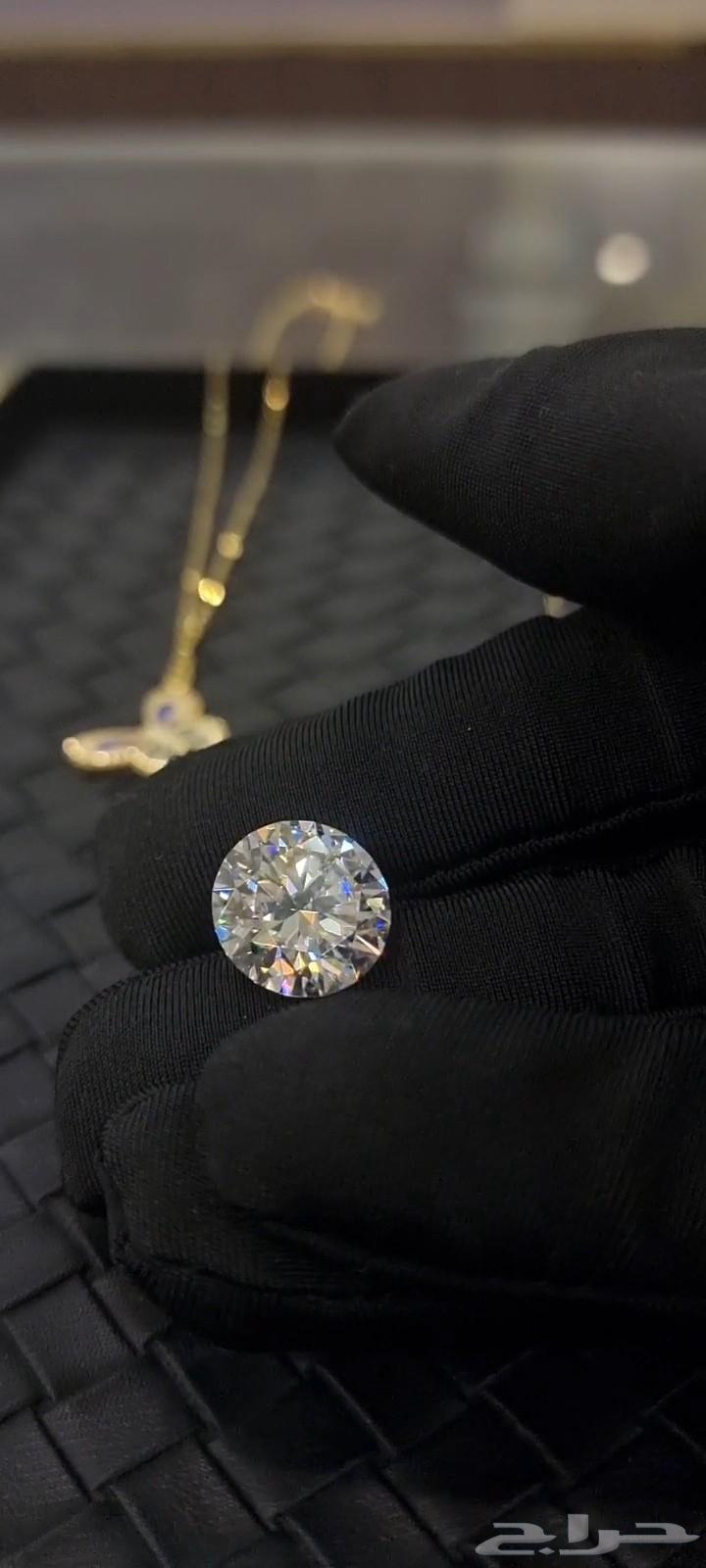 حجر ماسي المظهر 12 قيراط مع شهادة GRA64489600752641114