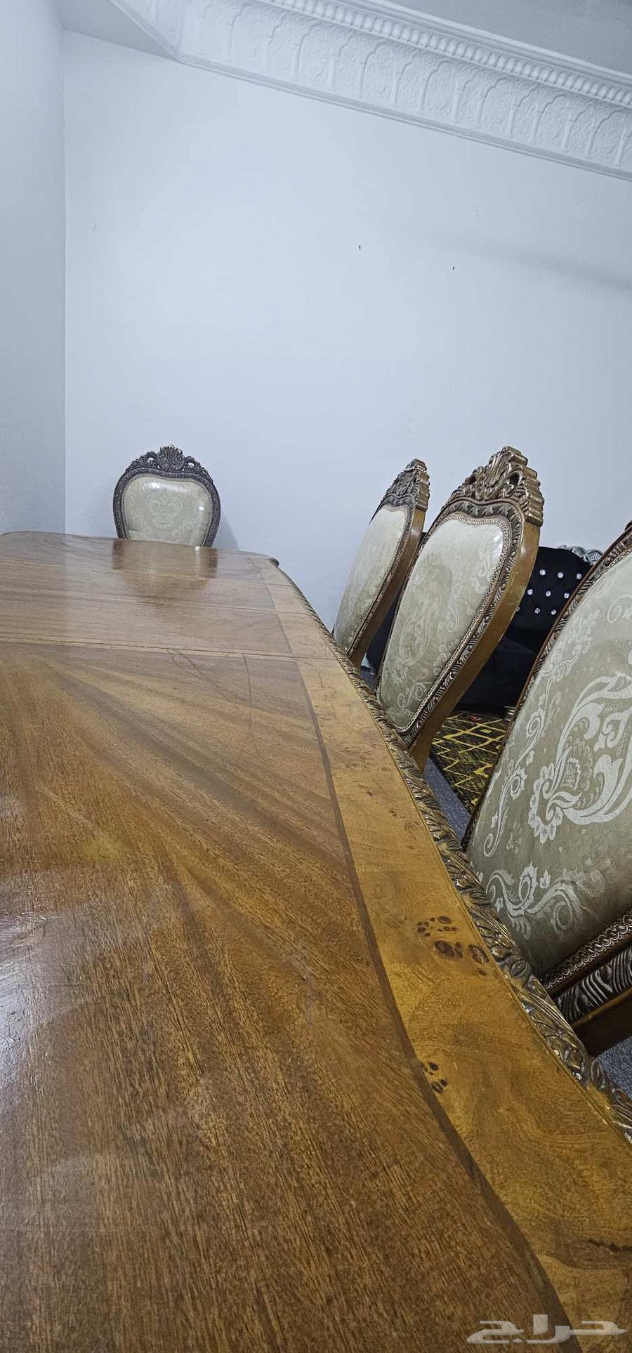 Dining table. Large dining table with chairs and cabinet64493948104195110