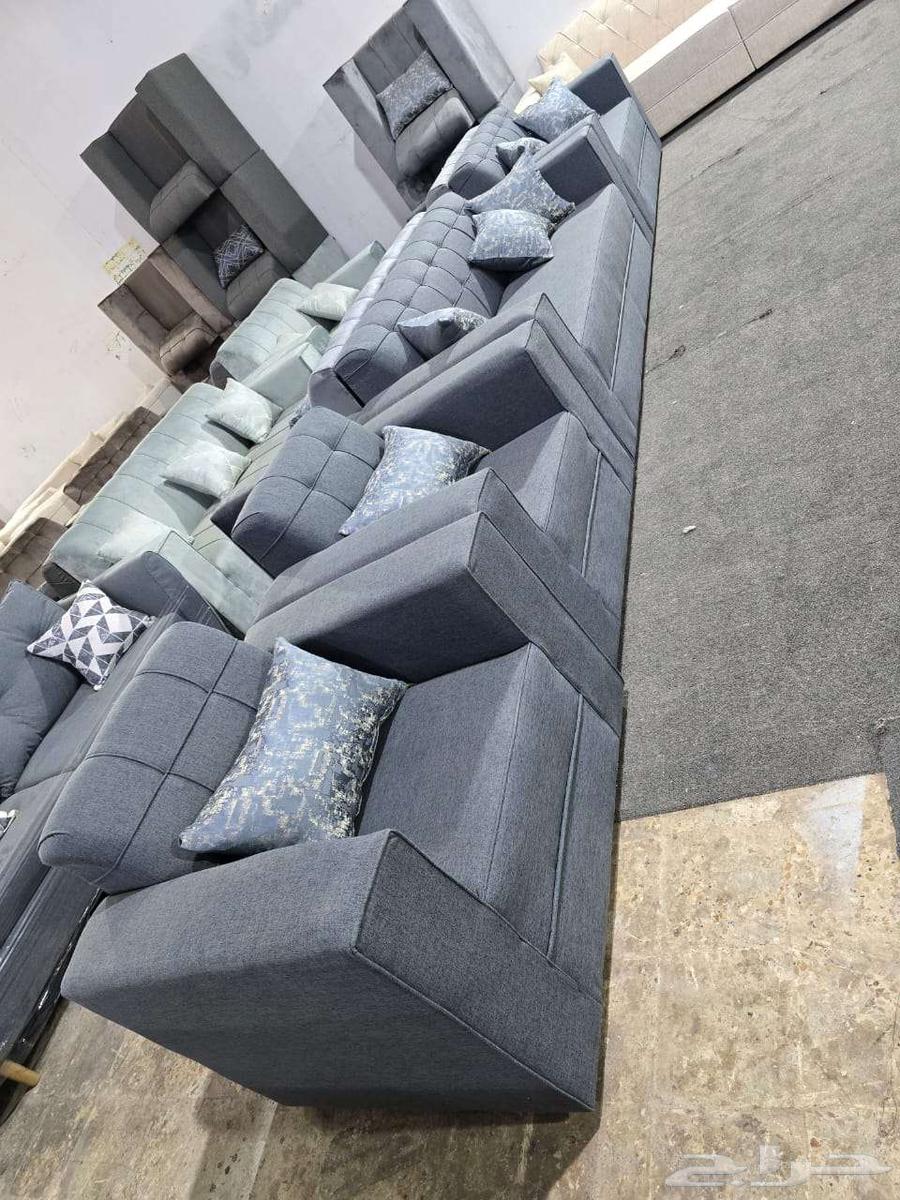 كنب جديد جاهز حرف ال و7نفر شامل التوصيل64491320094979111