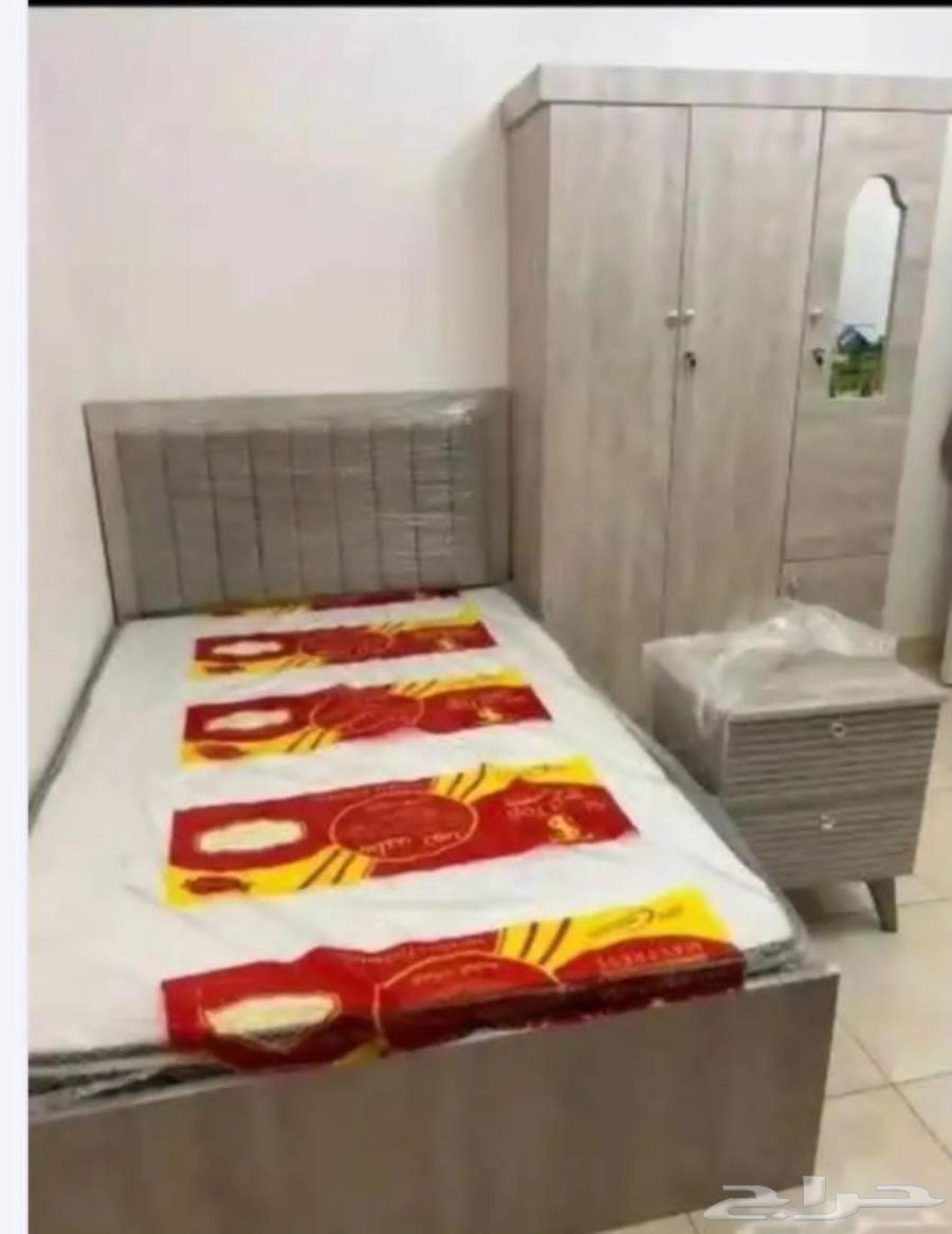 New 1 - Double bed, length 1.90, width 1.20, 1 cabinet with two drawers64495392875266110