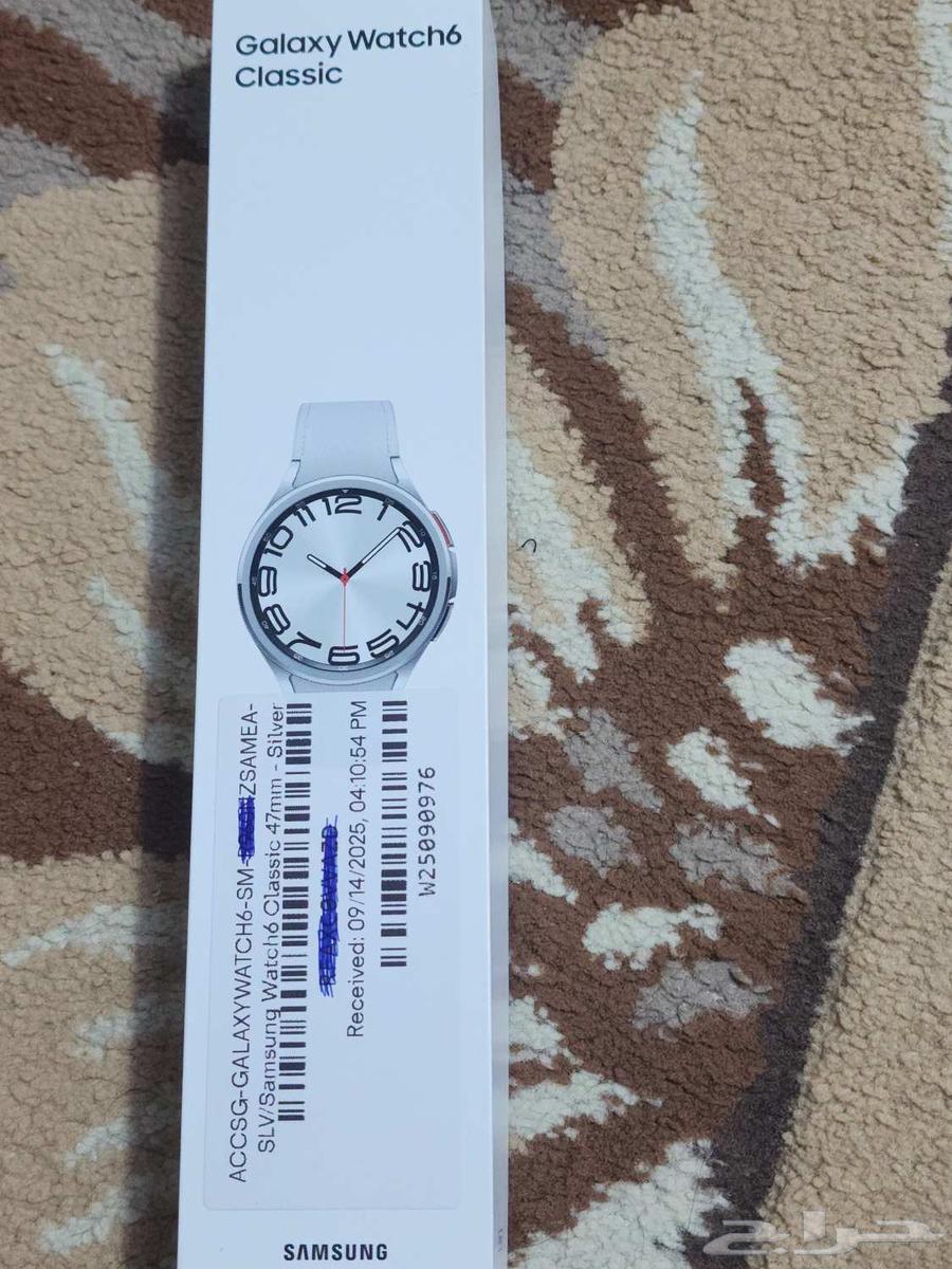 ساعة سامسونغ 6 classic 47m جديدة مفتوحة انظف من كذا ما اتحصل64500602489345111