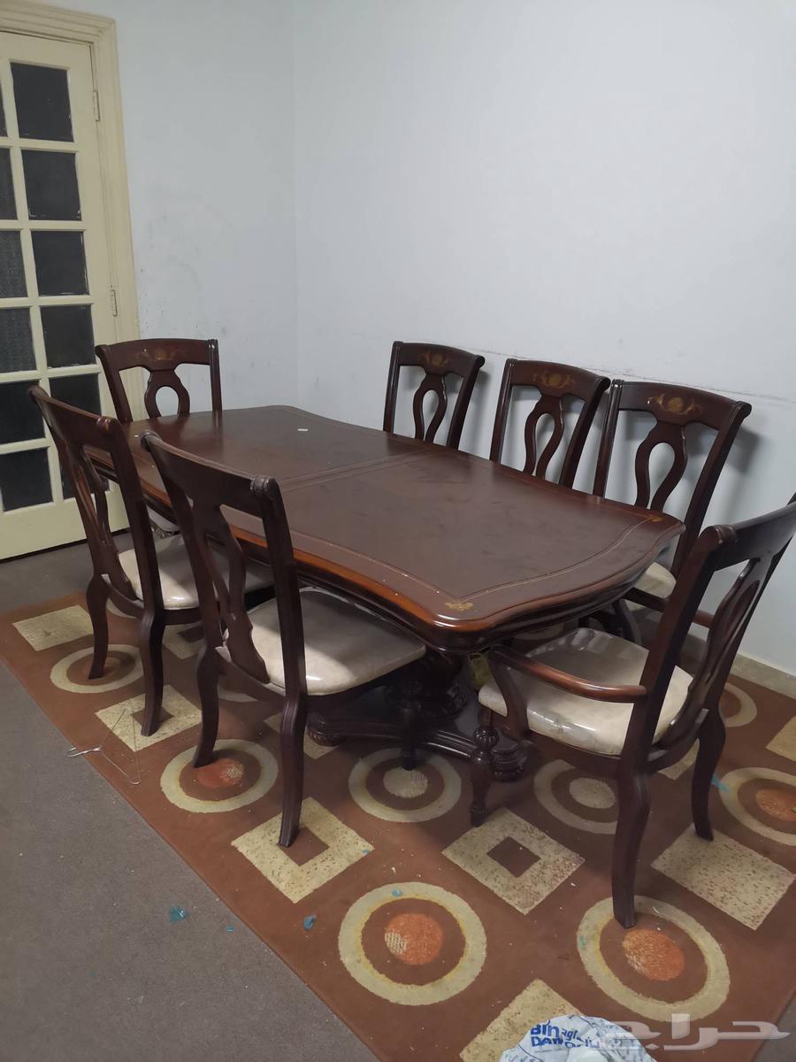 ترابيزة أو طاولة سفرة عدد 7 أشخاص بحالة نظيفة خشب زان ب 50064498020798338112