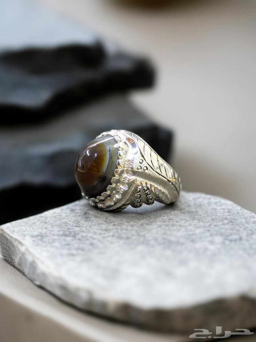 خاتم عقيق سليماني قبة فاخر64496502340227111