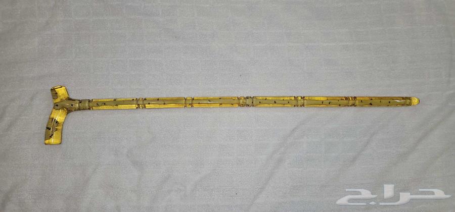 عكاز عصا من معجون الكهرمان اللون اصفر ذهبي64501620124162113