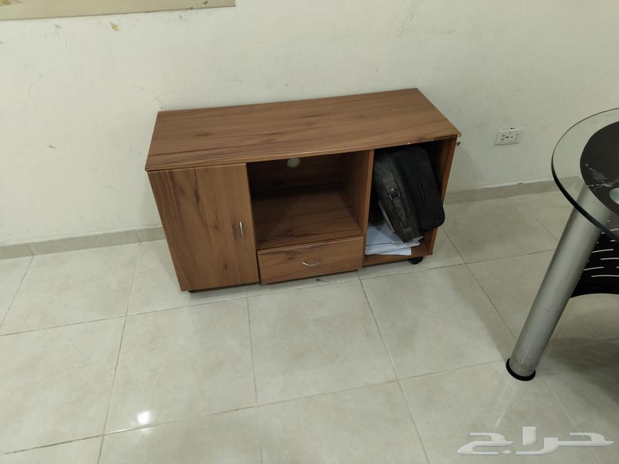 Glass desk, chair, and small cabinet table printer for sale64498354544897111