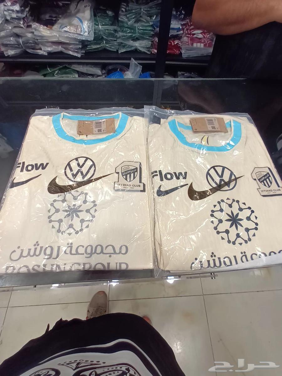 Al-Ittihad and Al-Ahly player-quality shirts.. new white Al-Ittihad and64501437361923110