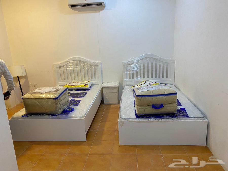 سرير خشب نفر ونص مقاس 120   190 سم جديد64505273542275114