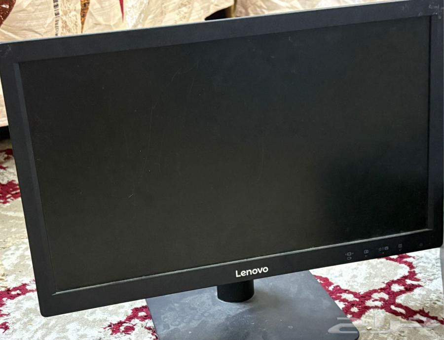 A computer with a screen and two printers64504626872835112