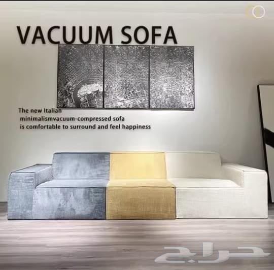 Vacuum-compressed velvet fabric sofa L-shaped block sofa64506347865730111