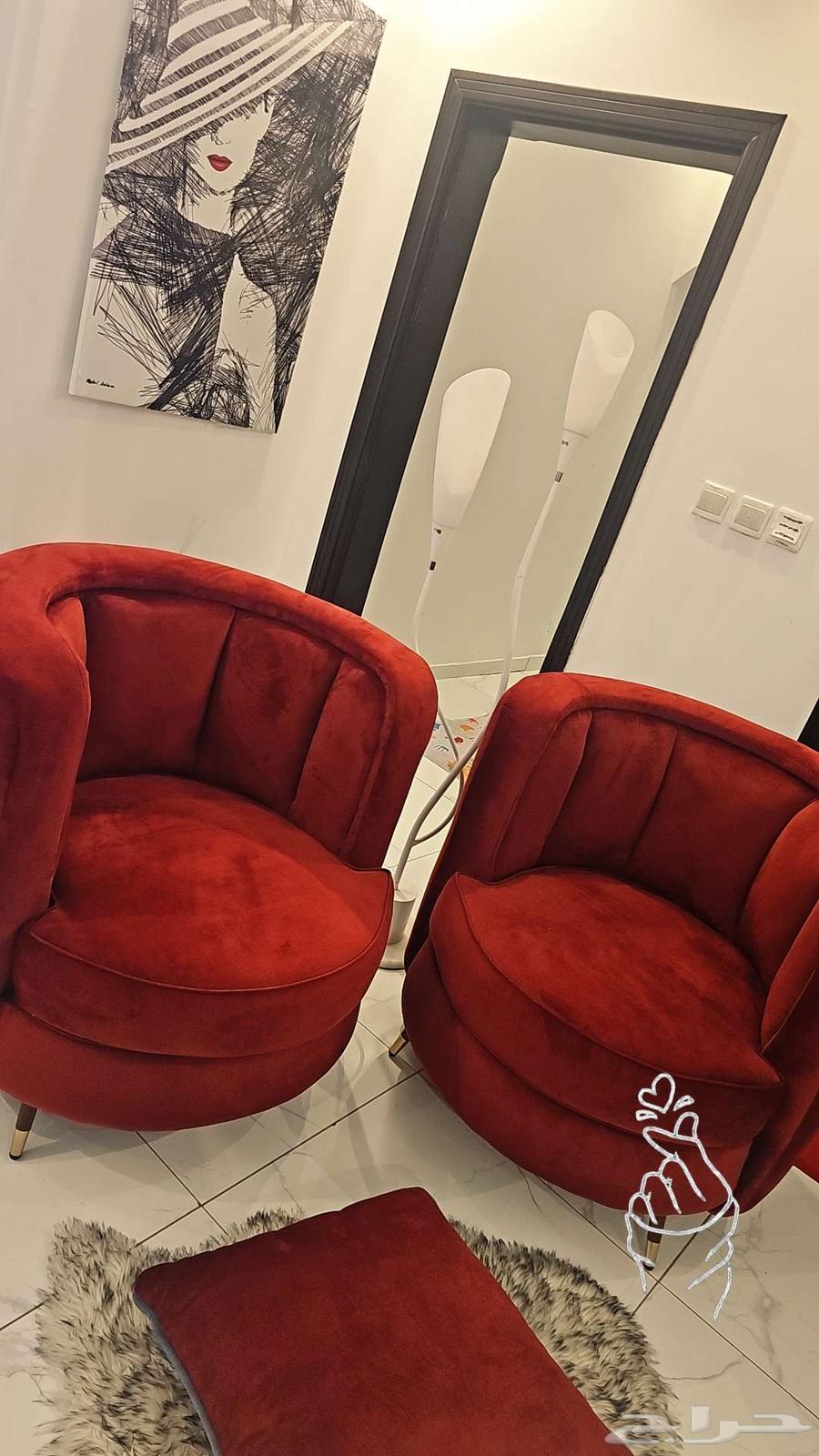 كراسي عدد 2 وابجورة ولوحة كبيرة64511199272066111