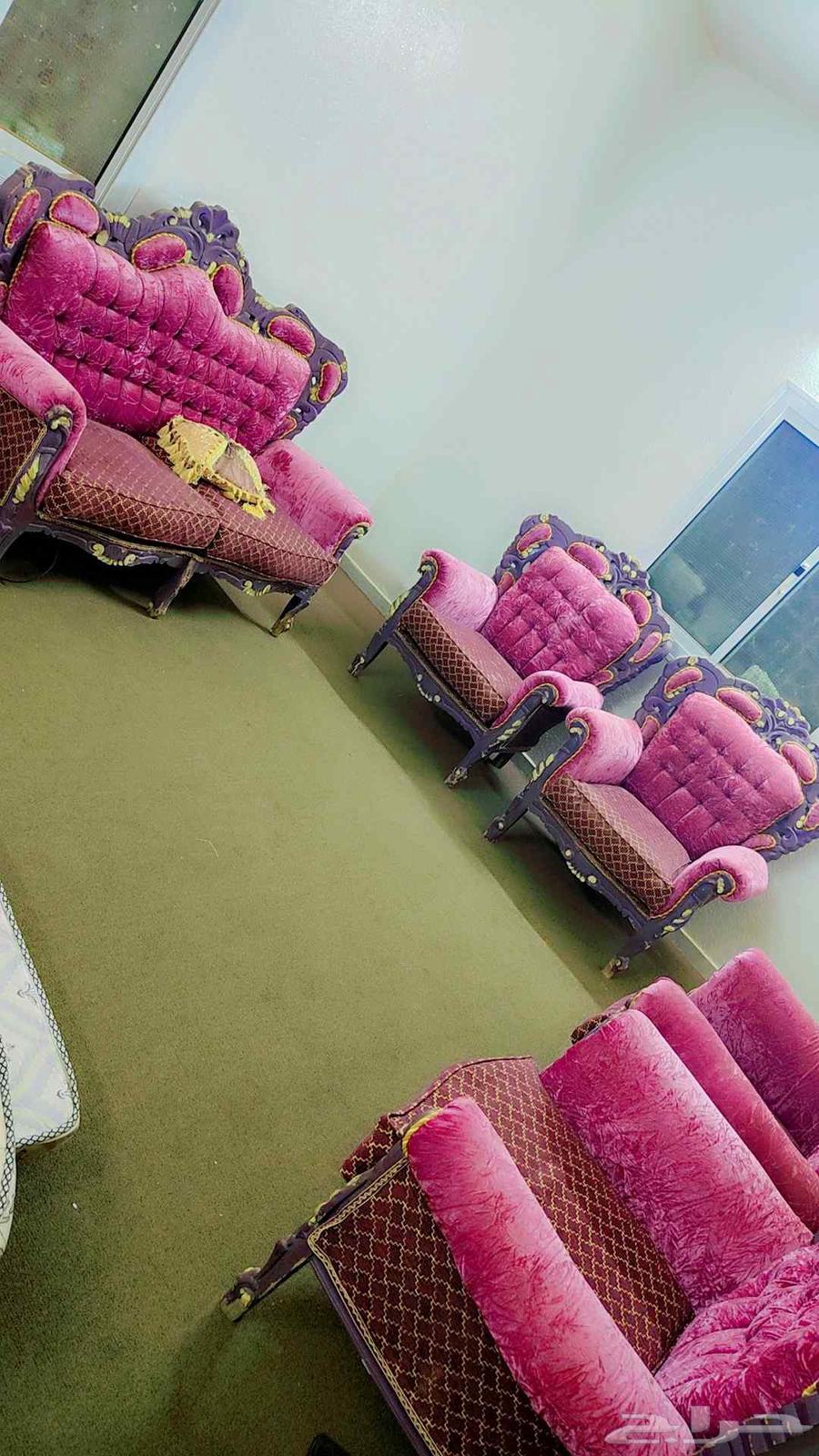 مجلس كنبتين 3نفر و4 كراسي للبيع64512691988226111