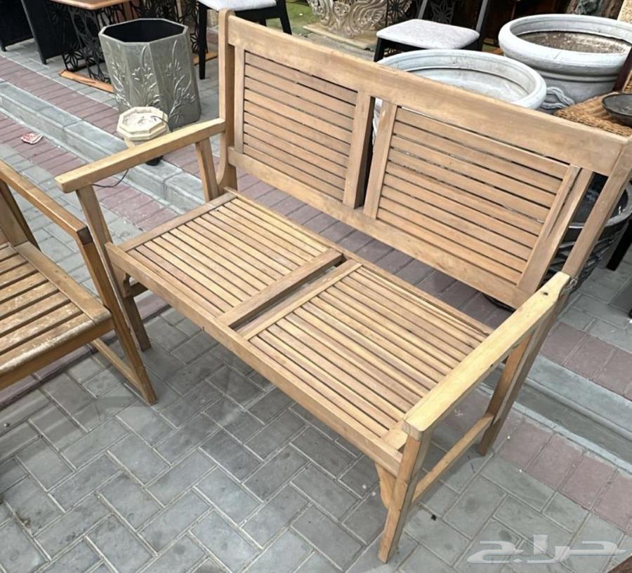 طقم كراسي خشبية فاخرة للحدائق والاستراحات64514072673155110