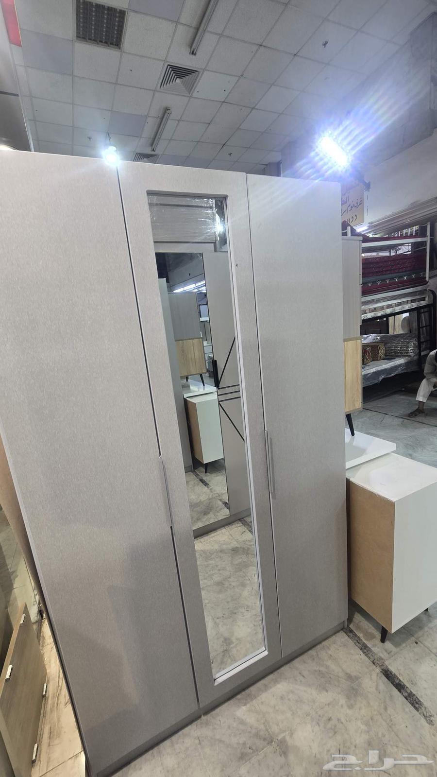 3-Door Gray Cabinet, Size 120 Width, 200 Height64516625368835113