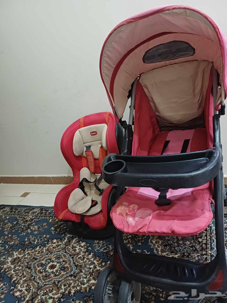 عربيه اطفال وكرسي سياره ماركه جونيور حالتهم ممتازه يشيل ل 2564518294361857111