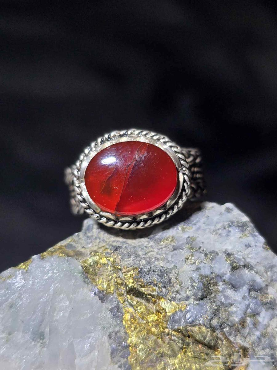 خاتم عقيق يماني كبدي64513299923843111