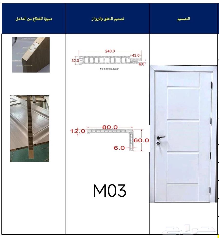 ابواب WPC تصفية مصنع سعر 550 ريال64516582653825112
