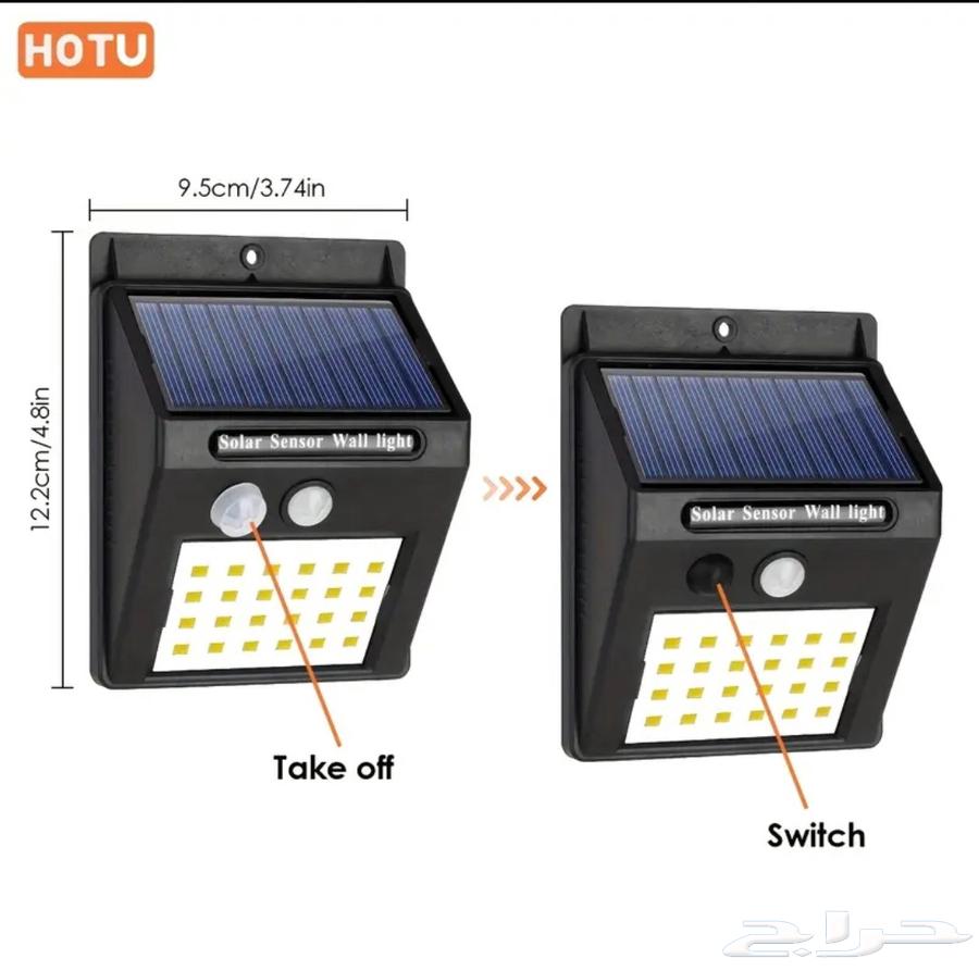 3 قطع من مصابيحLED الشمسية. مصابيح حائط تعمل بالطاقة الشمسية64522584472705113