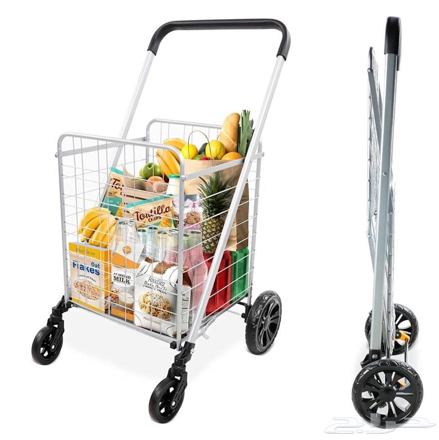 عربة تسوق قابلة للطي مع كفرات بألوان مختلفة64521582616707110