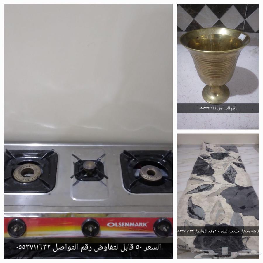 للبيع اقمشه جديده وغاز وفرشة مدخل ونجر64524316402945111