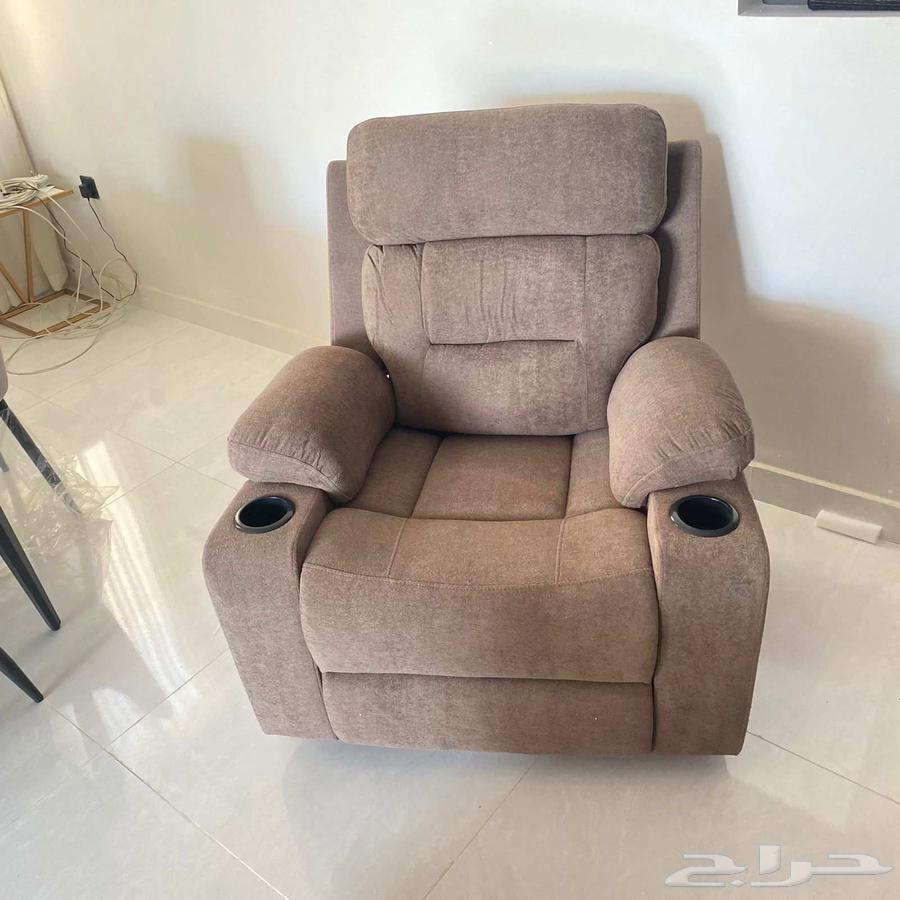 كنبة استرخاء هزاز دوار مع حاملي أكواب64518916461825111