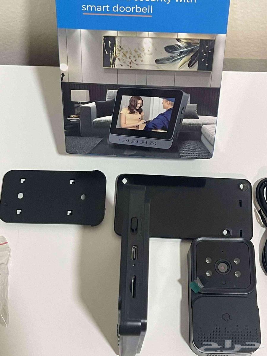 جرس باب ذكي لاسلكي بكاميرا ليلية شاشة 10.9 سم جديد 14064522103260930112