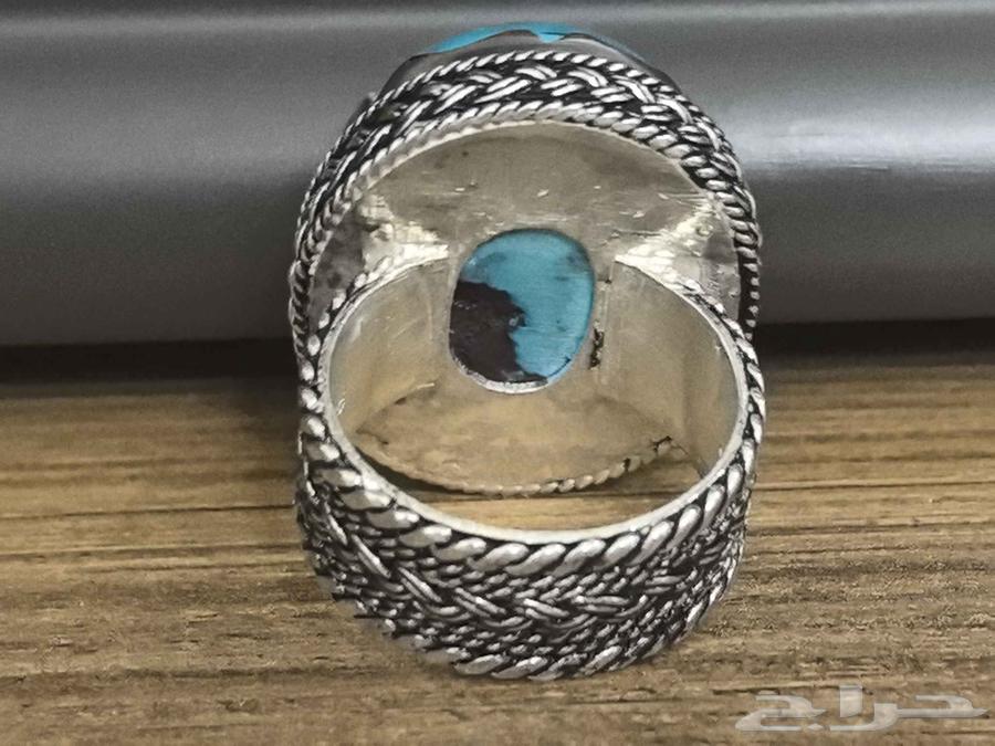 خاتم فيروز طبيعي صياغه سلك64520190256129113