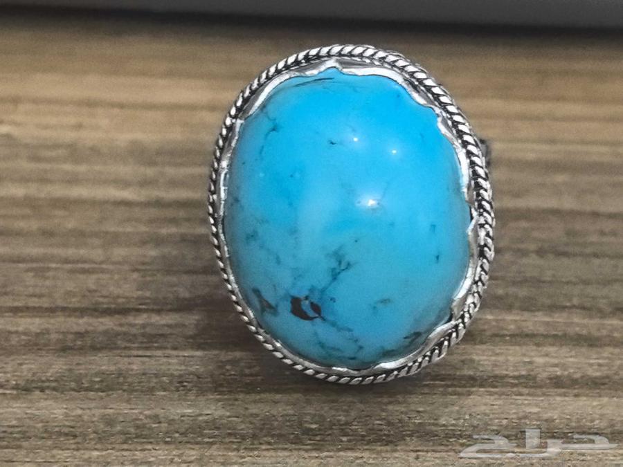 خاتم فيروز طبيعي صياغه سلك64520190256129111