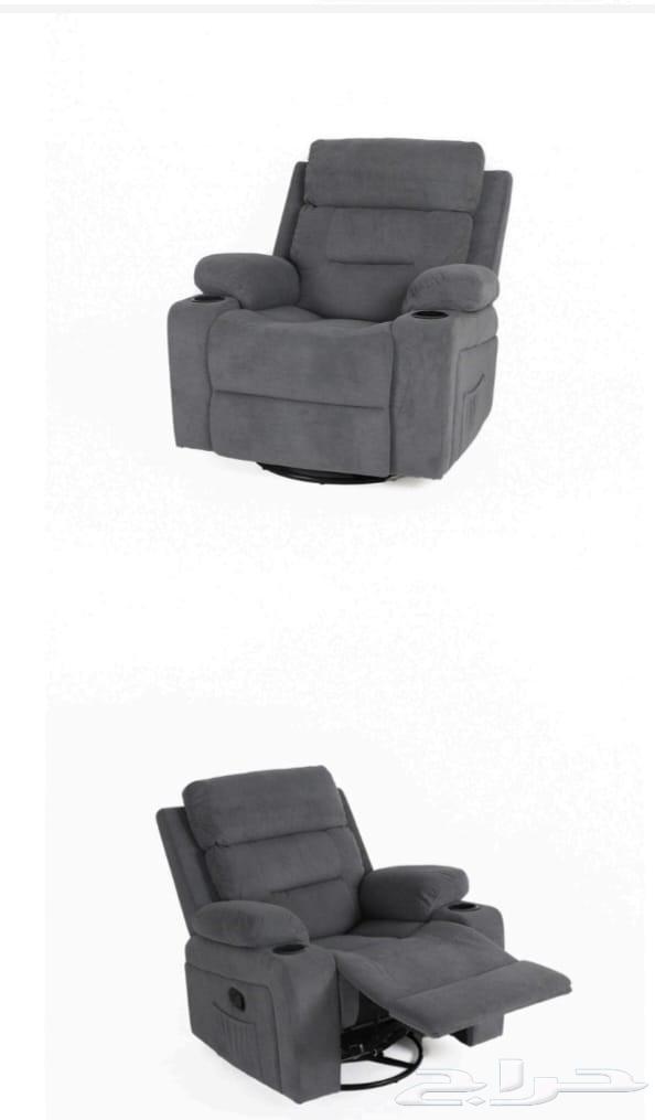 كنبة استرخاء هزاز دوار مع حاملي أكواب64518916461825112