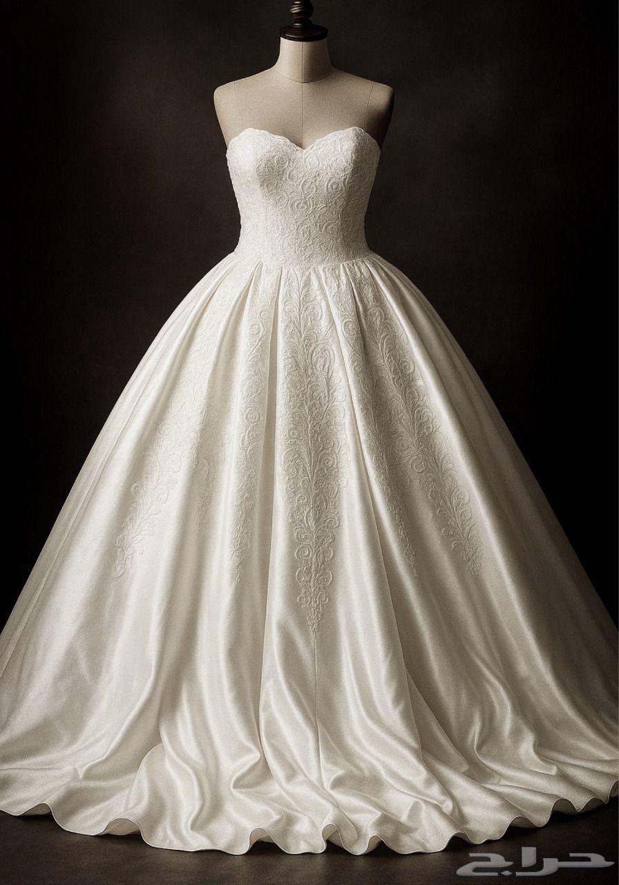 فستان زفاف جديد بقراطيسه استخدام مرة واحدة64525275449601111