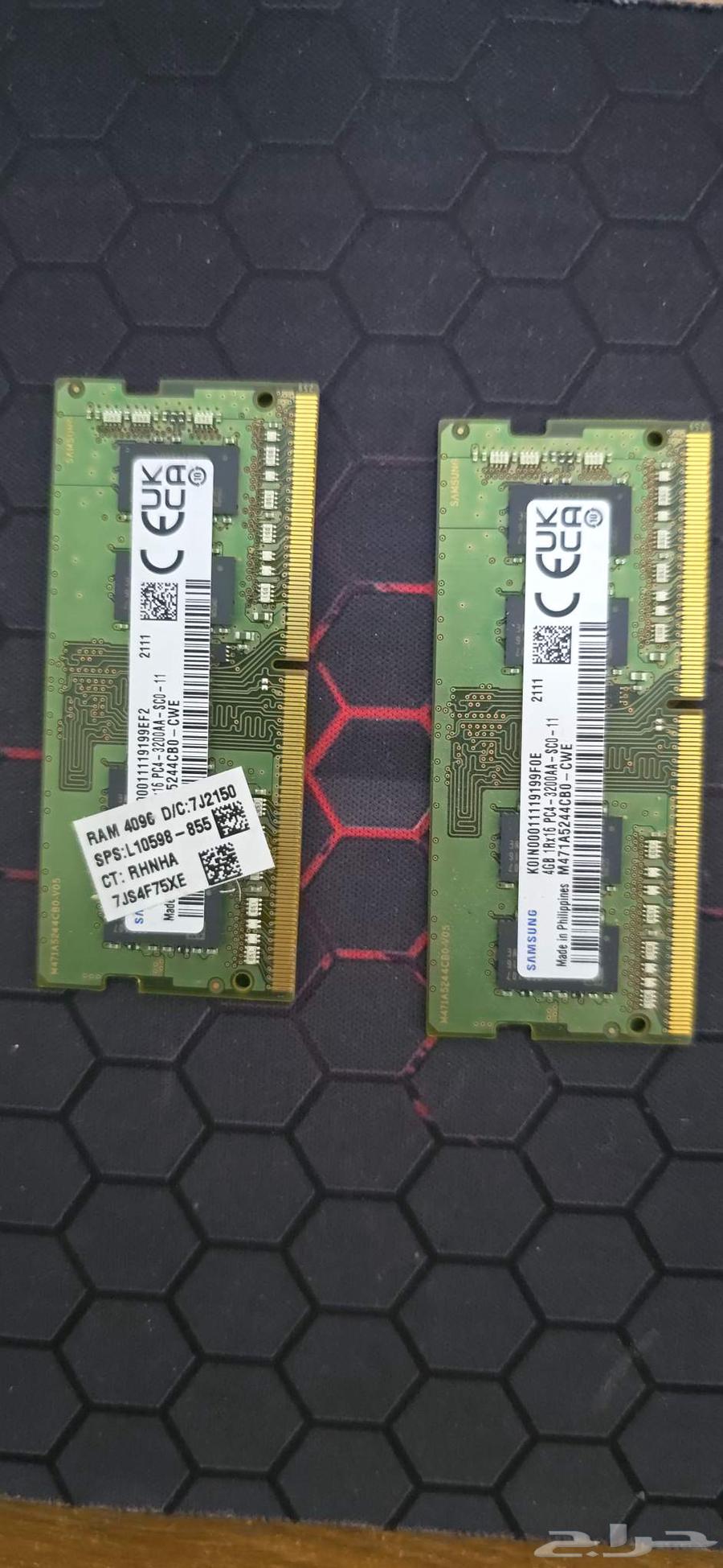 2 قطعة رام سامسونج 8 جيجا Samsung RAM (8 2) 3200mhz64525787545986110