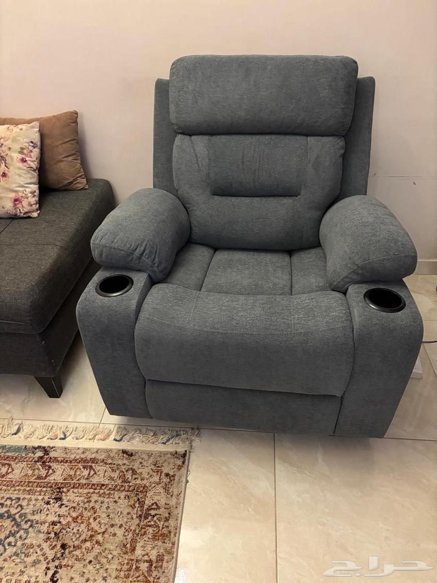 كنبة استرخاء هزاز دوار مع حاملي أكواب64518916461825110