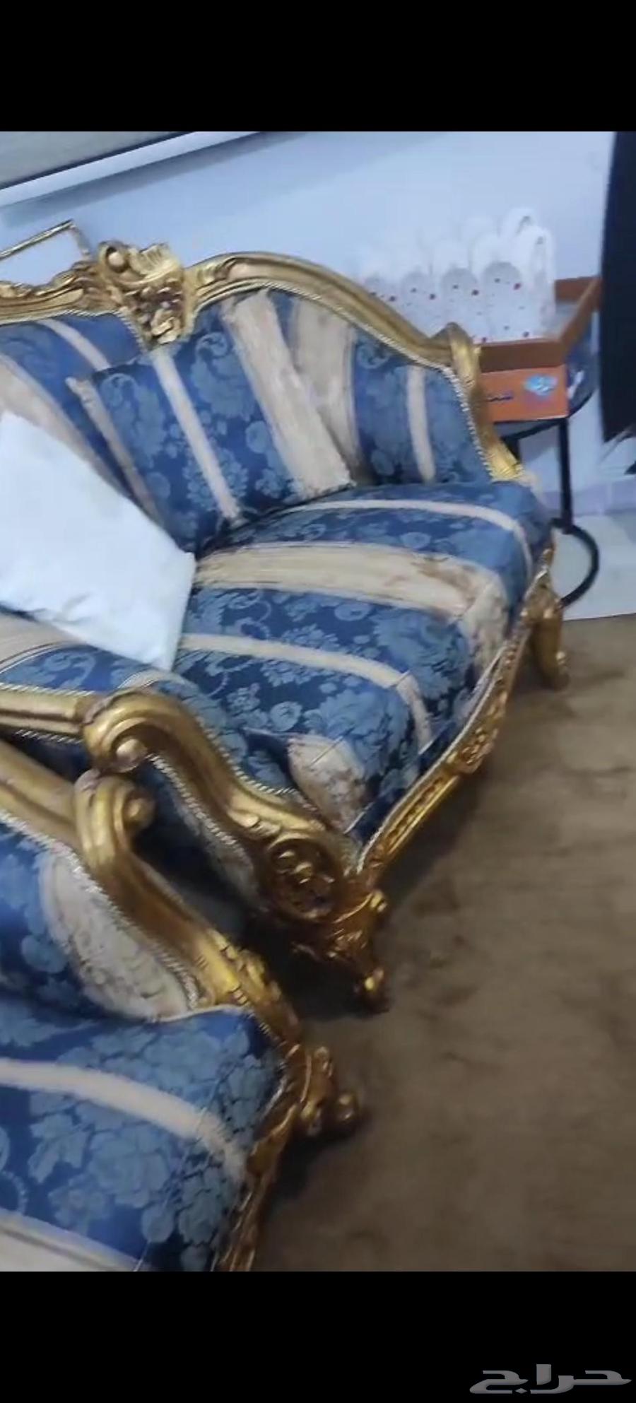 كنب لون أزرق و ذهبي64531011755521112