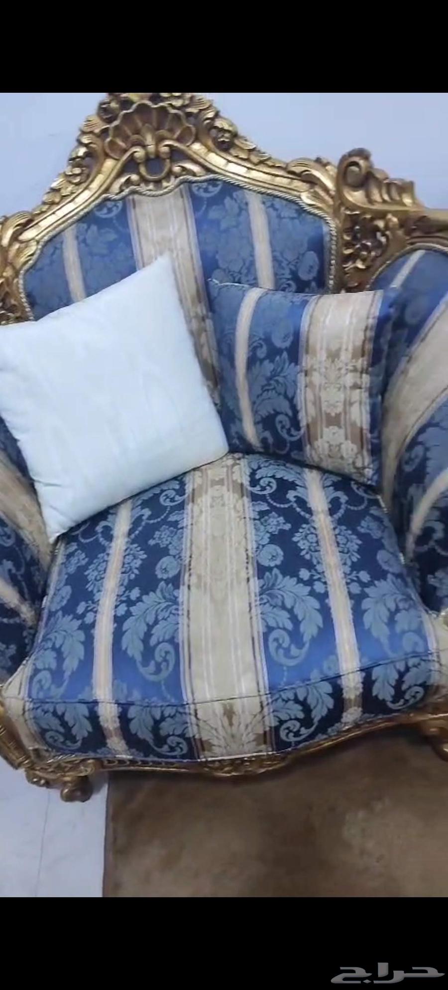 كنب لون أزرق و ذهبي64531011755521110