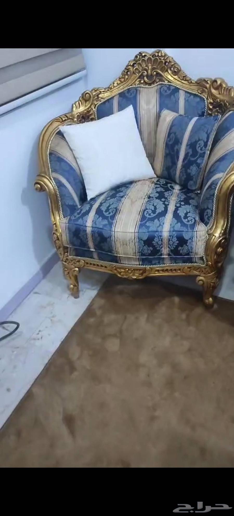 كنب لون أزرق و ذهبي64531011755521113