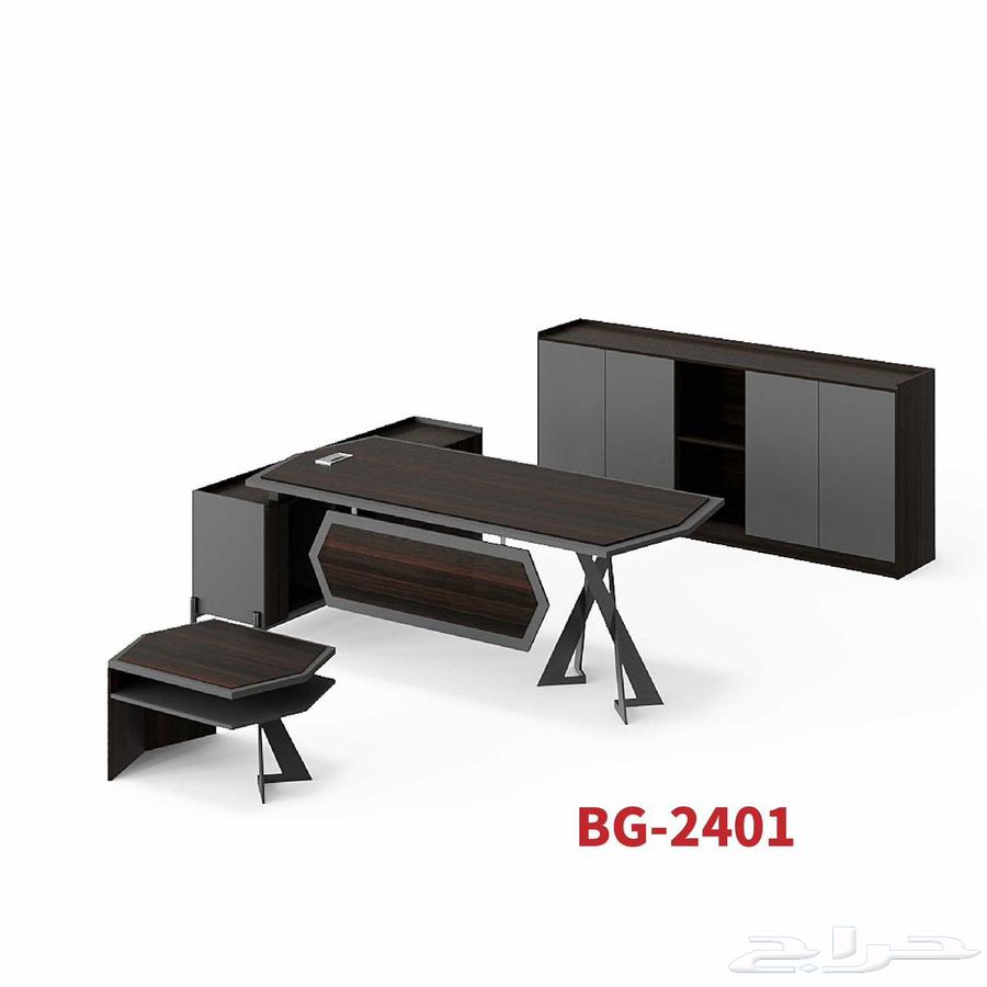 اثاث مكتبي متكامل مع طاولات شاي خشب مع جزاز64531759684611112