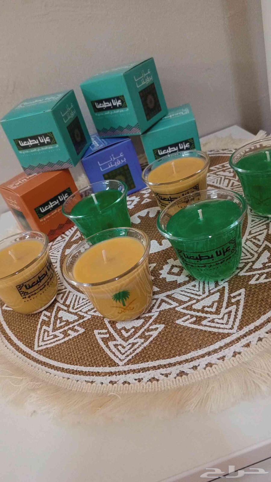 توزيعات شموع على شكل فناجين جاهزه لليوم الوطني64529882777602111