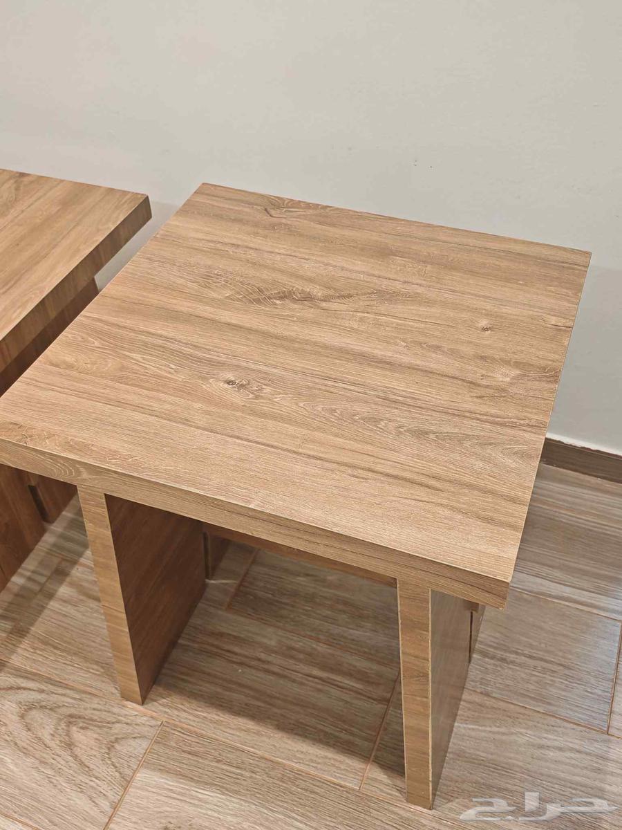 طاولة قهوة خشب وطاولة جانبية64532381747329111