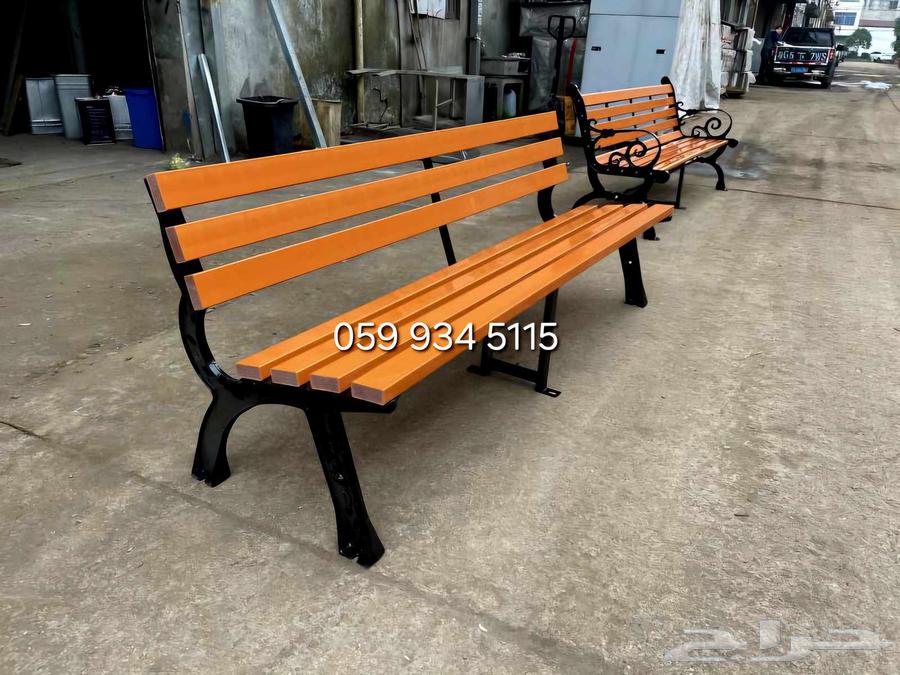 مقعد فناء خارجي من الحديد الزهر مع مسند ظهر مربع مع مسند ظه64532875065473111